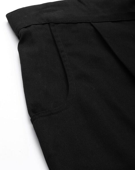 Black Cotton Trouser for Women - SPARSA