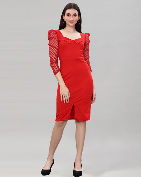 fcity.in - The Heart Of Fashion Bodycon Party Wear One Piece Knee Length  Dress