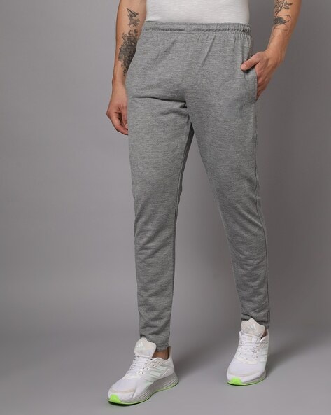 Buy Men Grey Solid Formal Track Pants Online - 927863 | Louis Philippe