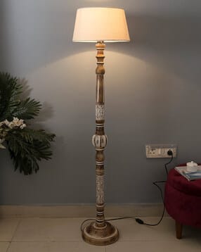 Antique Finish Wooden Floor Lamp-image-11