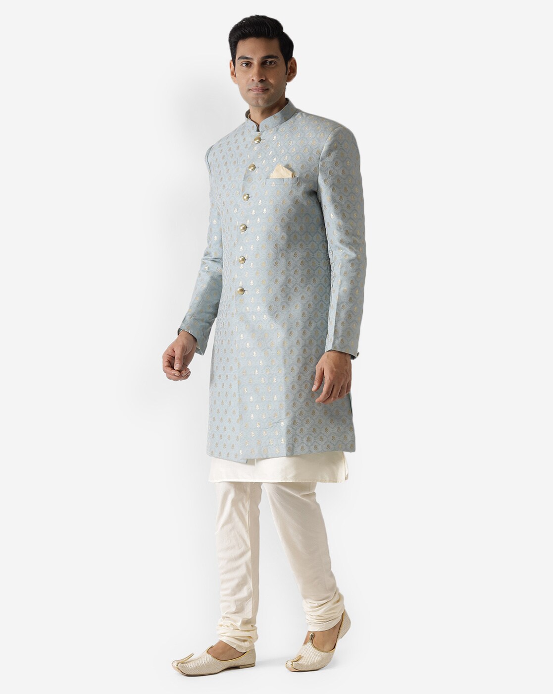 Silver color cheap sherwani