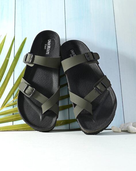 Buy Men Brown Solid Sandals Online - 587079 | Louis Philippe