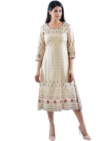 Buy Beige Kurtas for Women by Amira's Indian Ethnic Wear Online