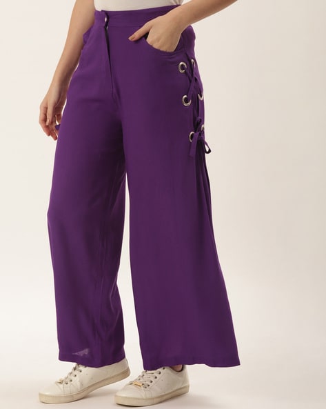 Naida Signature Palazzo Pant / Dark Purple – 831 Minhle