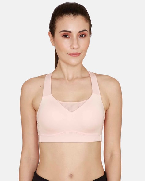 Zelocity by Zivame Grey Non Wired Non Padded Sports Bra