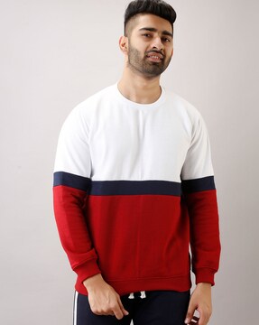 SIX WINGS Sweatshirt - Men - red/white