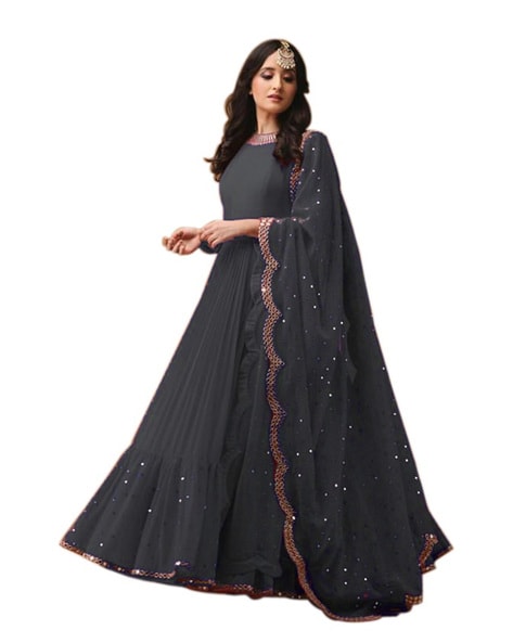 Buy Grey Dress Material for Women by Afsana Online