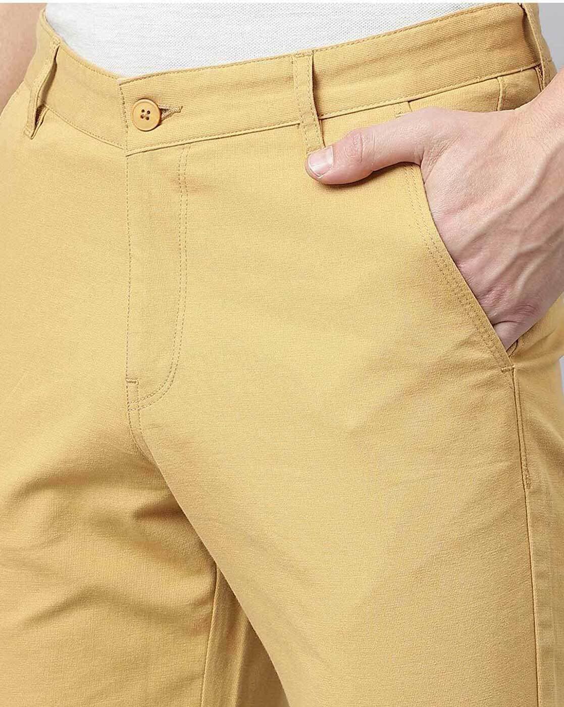 RAFFON Slim Fit Men Yellow Trousers  Buy RAFFON Slim Fit Men Yellow  Trousers Online at Best Prices in India  Flipkartcom