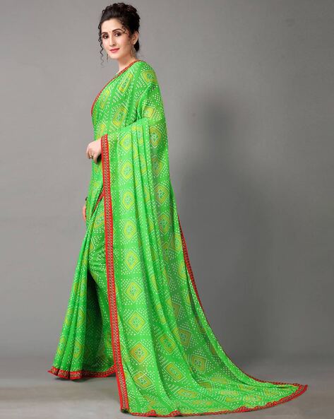 Littledesire Bandhani Printed Saree With Blouse , Ethnic Wear, Sarees Free  Delivery India.