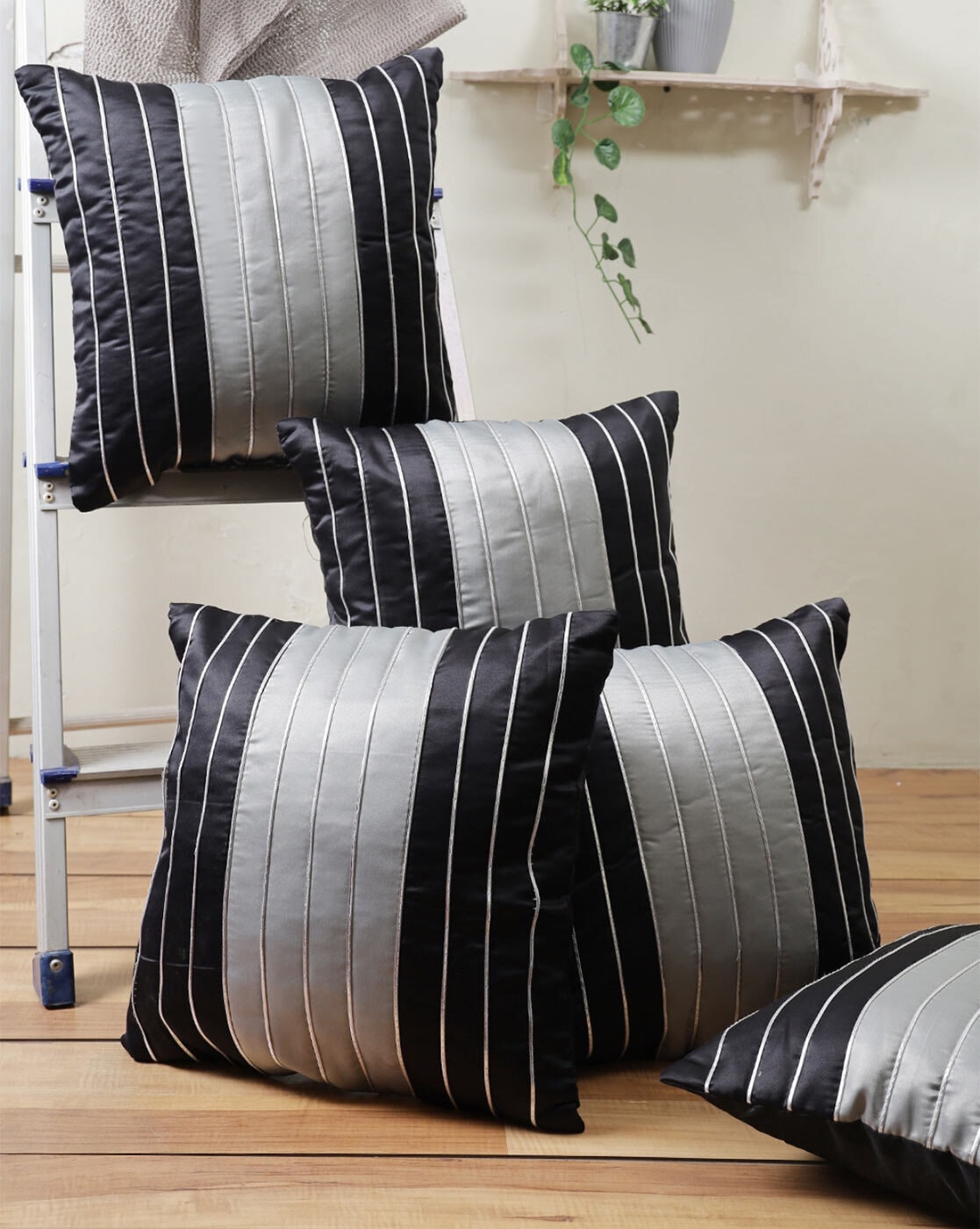 Black and 2025 grey cushion covers