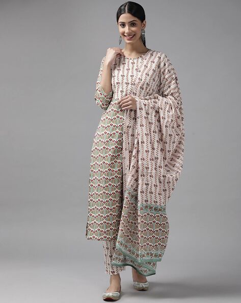 Buy White Kurta Suit Sets for Women by YUFTA Online Ajio