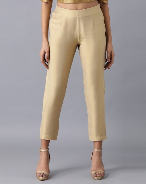 Buy online Mid Rise Solid Pleated Trouser from bottom wear for Women by  Fithub for ₹539 at 65% off | 2024 Limeroad.com