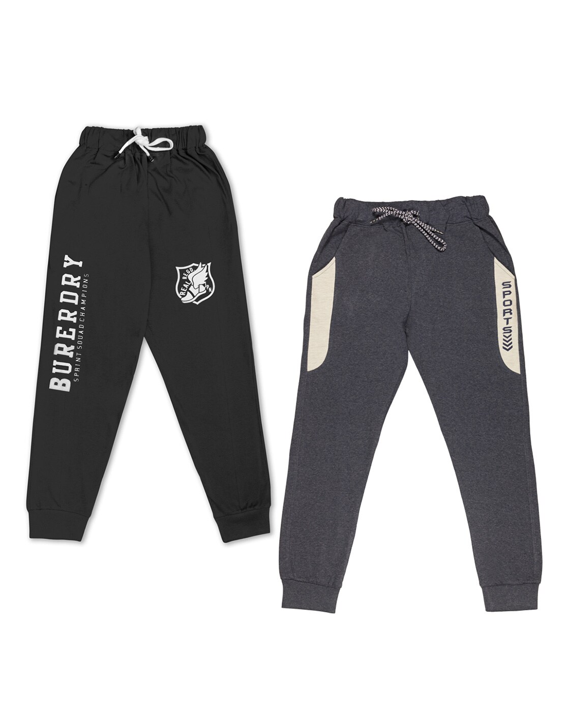 Buy Black & Grey Track Pants for Boys by Todd N Teen Online | Ajio.com