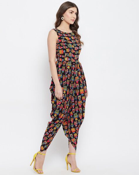 Buy Uptownie Lite Womens Maxi Printed Dhoti Jumpsuit Blue online