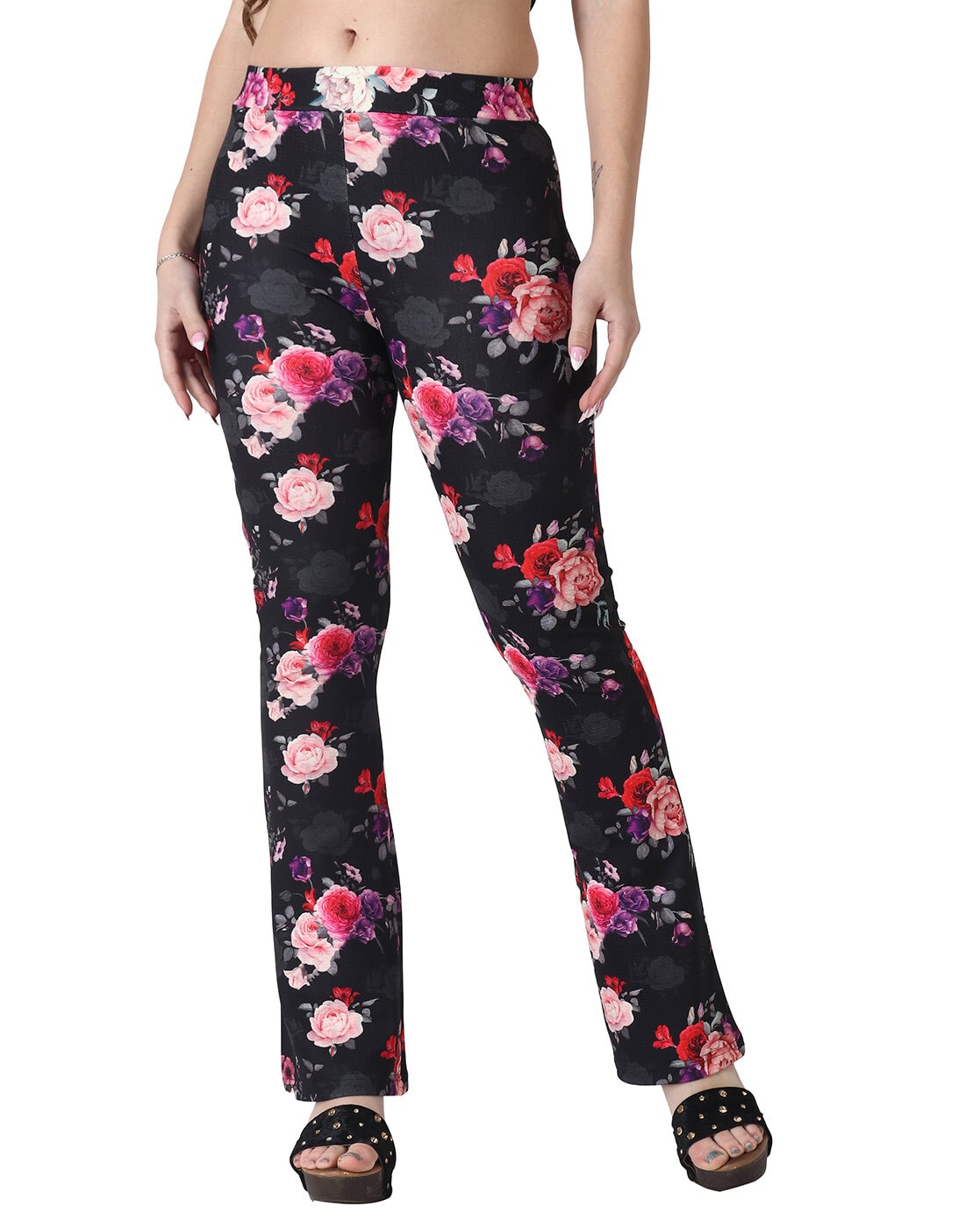 symoid Amazon My Orders Palazzo Pants for Women Dressy Casual Wide Leg  Floral Print Beach Pant with Pockets Elastic Waist Flowy Linen Trousers  Return Boxes Mystery from Amazon Black S at Amazon