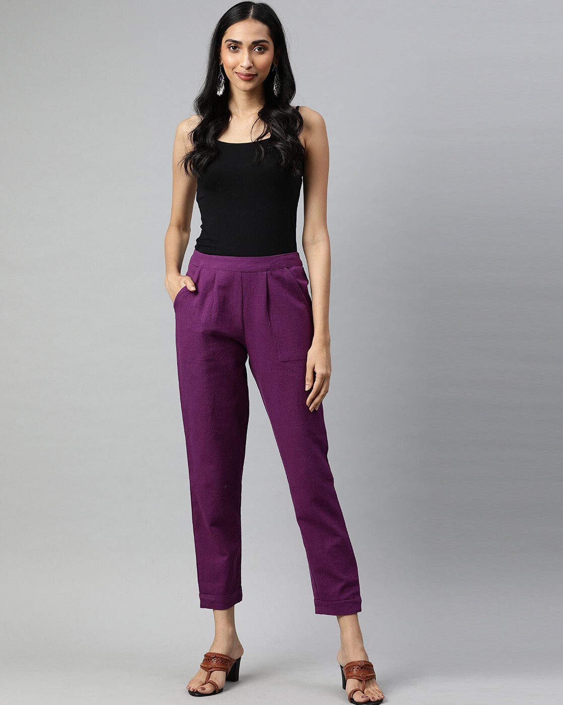 Buy Easy Midnight Violet Pant for men  Formal pants for men at Beyours   Page 2