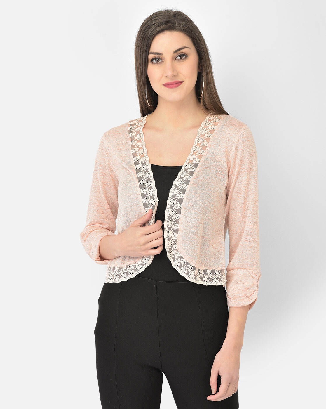 Peach bolero cheap jacket