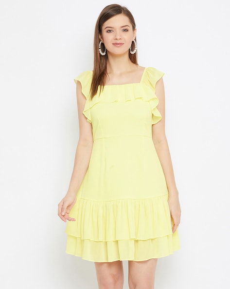 Buy Yellow Dresses for Women by Imfashini Online