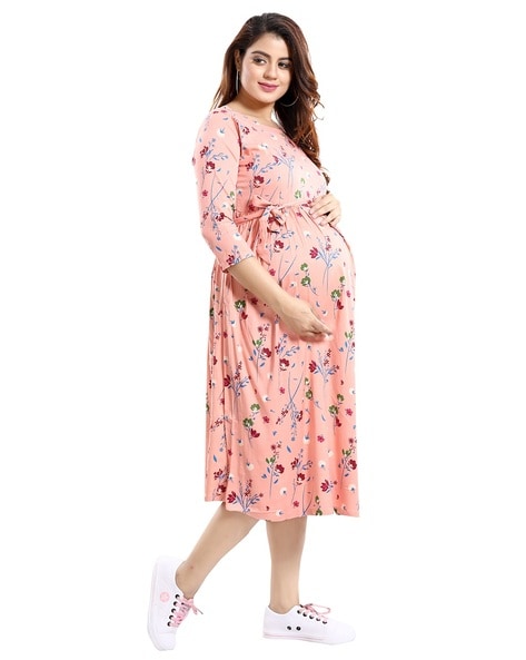 Floral maternity dress