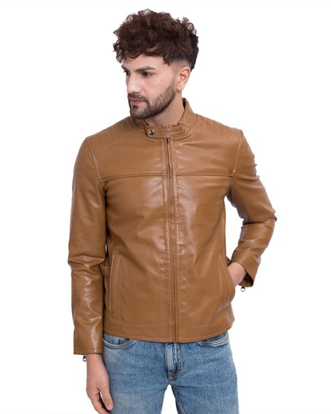 Justanned Bikers Jacket with Insert Pockets