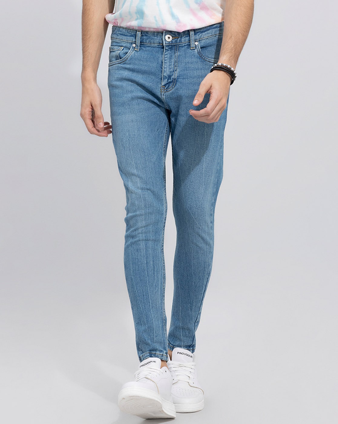 Buy Men's Vasper Blue Skinny Jeans Online | SNITCH