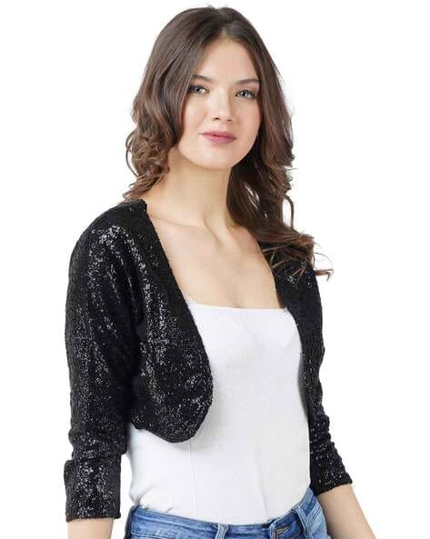 Half on sale shrug black