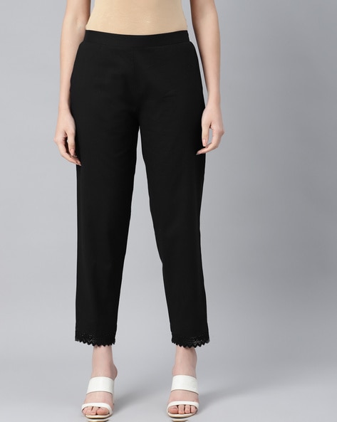 Buy Black Trousers & Pants for Women by PIROH Online