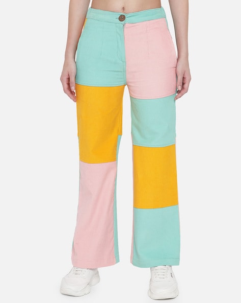 Colourblock Straight Fit Pants