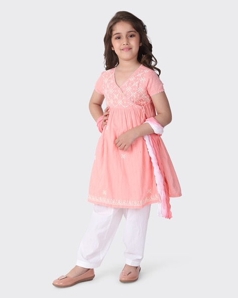 Buy Green Ethnic Wear Sets for Girls by LIL DRAMA Online | Ajio.com