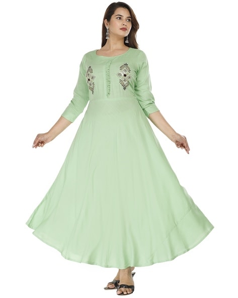 Buy Green Crepe Embroidered Sequins V Neck Colourblock Draped Dress For  Women by Megha Garg Online at Aza Fashions.