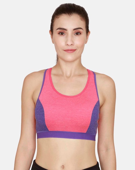 Buy Shyle Fluorescent Pink RacerBack Sports Bra at best price India 