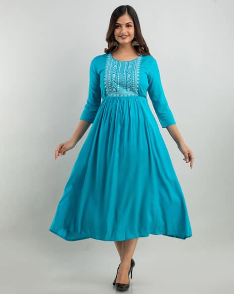 Buy WOMEN TOUCH Indian A-line Dress Online | Ajio.com Buy WOMEN TOUCH Indian A-line Dress Online | Ajio.com