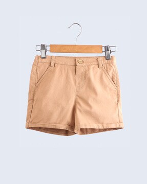 Basic 1- Button Side Slit Hem Shorts - Sugarbee's Boutique