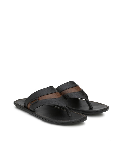 Shences black leather discount slippers