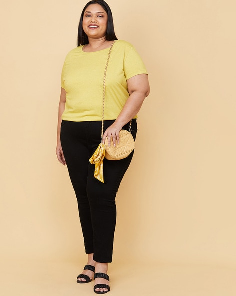 Plus size 2024 yellow top