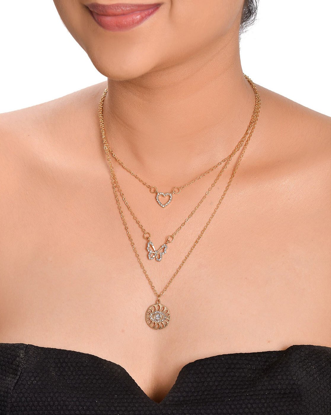 Buy Gold-Toned Necklaces & Pendants for Women by POPLINS Online