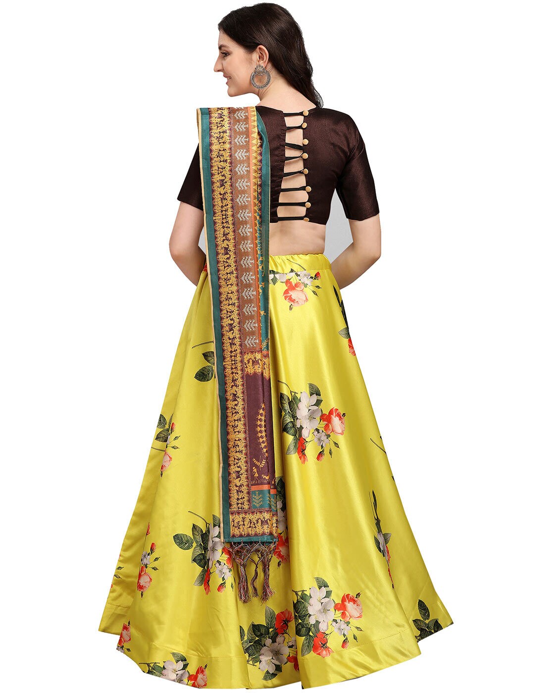 Buy Yellow Lehenga Choli Sets for Women by Fashion Basket Online