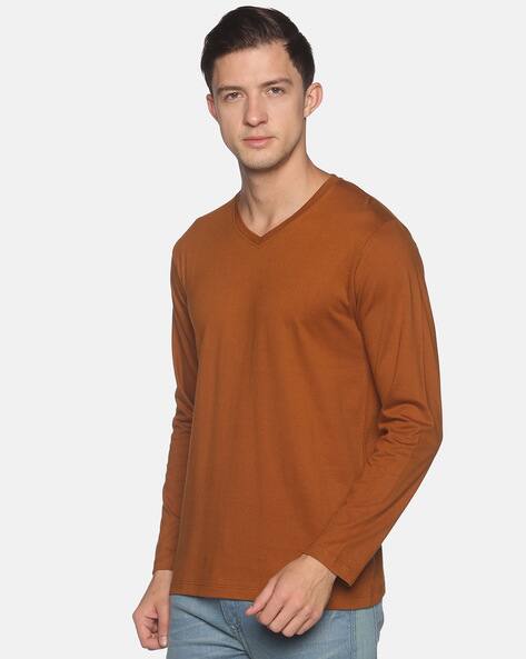 Solid V-Neck T-shirt
