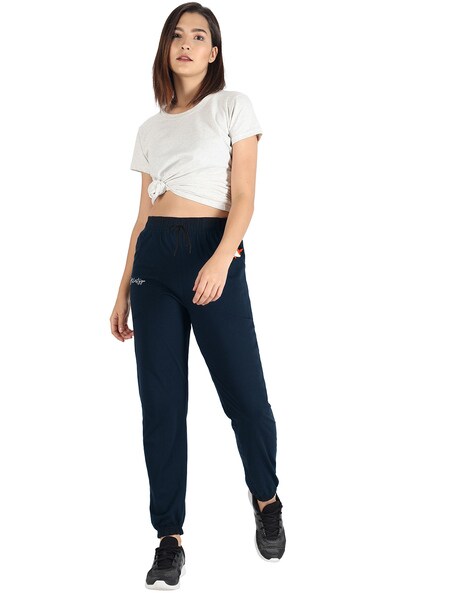 Buy Navy Blue Track Pants for Women by FFLIRTYGO Online