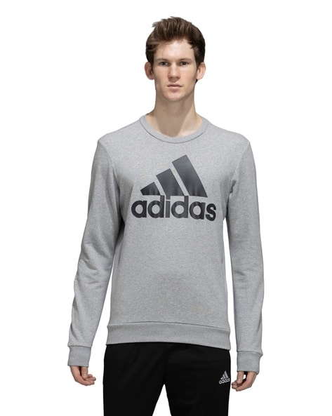 Mens grey store adidas jumper