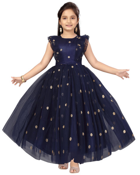Buy Aarika Kids Peach Patch Work Party Gown for Girls Clothing Online   Tata CLiQ