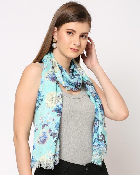 Buy Green Stoles & Scarves for Women by Cloth Haus India Online