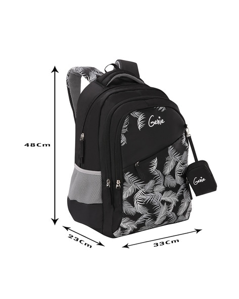 Flipkartcom  Genie Satin Black 18 inch Backpack Waterproof School Bag   School Bag