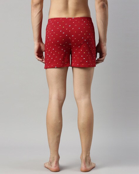 Buy Red Boxers for Men by JOVEN Online Ajio