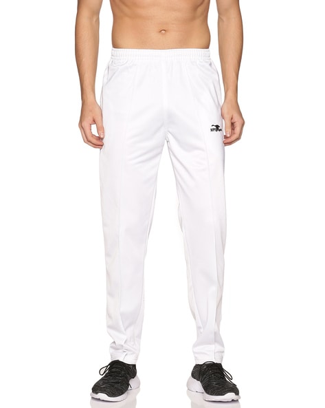 Buy REEBOK Blue Solid Polyester Regular Fit Men's Track Pant