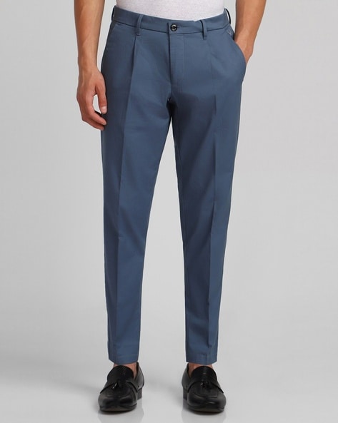 Buy Allen Solly Men Blue Pleated Trouser - Trousers for Men 19853506 |  Myntra
