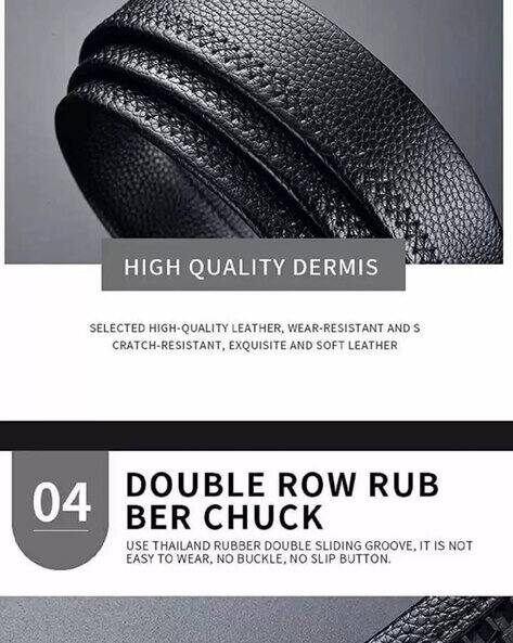 Textured Slim Belt with Push-Pin Buckle