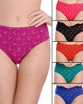  Packs Of 6 Big Girls Panties Multi Color Polka Dot