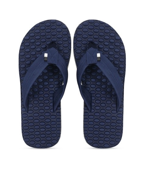 Croc Embossed Thong Strap Flip Flops