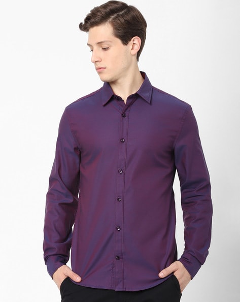 Celio Men Solid Regular Fit Shirt